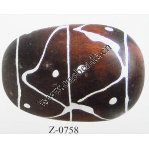 Wood Beads Beads 30x45mm Sold by bag