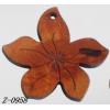 Wood Beads Flower Wood Pendant 45mm Sold by bag