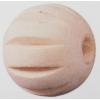 Wood Beads Fluted round 25mm Sold by bag