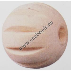 Wood Beads Fluted round 25mm Sold by bag