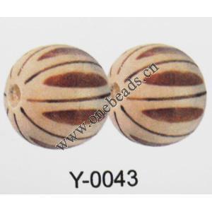 Wood Beads Fluted round 16mm Sold by bag