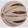 Wood Beads Fluted round 20mm Sold by bag