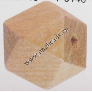 Wood Beads Faceted 25x25mm Sold by bag