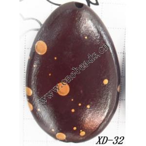 Wood Beads Teardrop30x45mm Sold per pkg of 1000