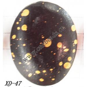 Wood Beads Flat Oval 30x40mm Sold per pkg of 1000