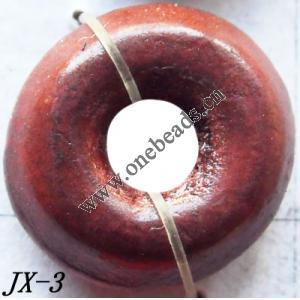 Wood Beads Donut OD=15mm ID=4mm Sold by bag