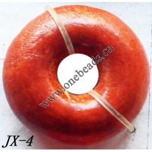 Wood Beads Donut OD=15mm ID=4mm Sold by bag