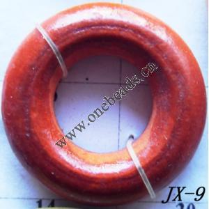 Wood Beads Donut OD=25mm ID=12mm Sold by bag