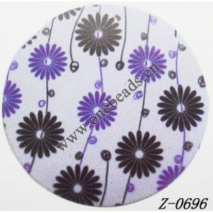 Wood Pendant Flat Round painted 45mm Sold by bag