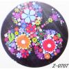 Wood Pendant Flat Round painted 45mm Sold by bag