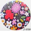 Wood Pendant Flat Round painted 45mm Sold by bag