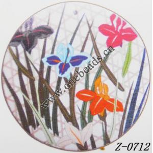 Wood Pendant Flat Round painted 45mm Sold by bag