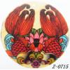 Wood Pendant Flat Round painted 45mm Sold by bag