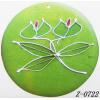 Wood Pendant Flat Round painted 45mm Sold by bag