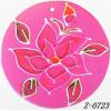 Wood Pendant Flat Round painted 45mm Sold by bag