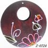 Wood Pendant Go-gos painted 45mm Sold by bag