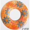Wood Pendant Donut painted 45mm Sold by bag