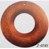 Wood Pendant Donut painted 45mm Sold by bag