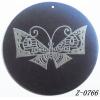 Wood Pendant Flat Round painted 45mm Sold by bag