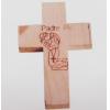 Wood pendant Cross 34x48mm Sold by bag