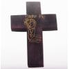 Wood pendant Cross 34x48mm Sold by bag