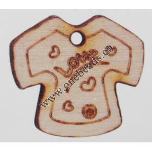 Wood pendant Cross 22x24mm Sold by bag