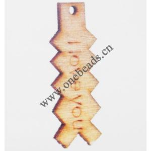 Wood pendant Cross 9x26mm Sold by bag