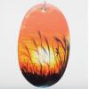 Wood Pendant Flat Oval 30x52mm Sold by bag