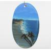 Wood Pendant Flat Oval 30x52mm Sold by bag