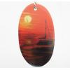 Wood Pendant Flat Oval 30x52mm Sold by bag