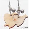 Wood Mobile phone chain Heart 38x24mm Sold by bag