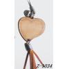 Wood Mobile phone chain Heart 20x20mm Sold by bag