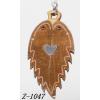 Wood Mobile phone chain Leaf 30x54mm Sold by bag