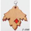 Wood Mobile phone chain Leaf 40x42mm Sold by bag
