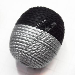 Woven Beads  Oval  19x23mm Hole:3.5mm  Sold by bag