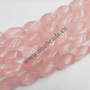 Rose quartz Beads Twist 13x20mm Sold per 16-inch strand
