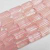 Rose quartz Beads Flat Column 15x20mm Sold per 16-inch strand