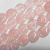 Rose quartz Beads Flat Round 25mm Sold per 16-inch strand