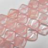 Rose quartz Beads Diamond 20x20mm Sold per 16-inch strand