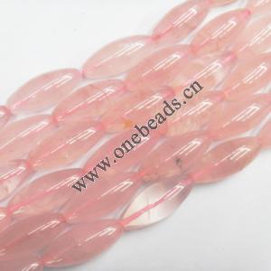 Rose quartz Beads Horse eye 12x30mm Sold per 16-inch strand