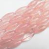 Rose quartz Beads Horse eye 12x30mm Sold per 16-inch strand