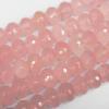 Rose quartz Beads Faceted Rondelle 12x16mm Sold per 16-inch strand