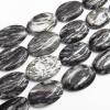 Bronzite Beads Flat Oval 30x40mm Sold per 16-inch strand