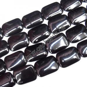 Black Stone Beads Rectangular 18x25mm Sold per 16-inch strand