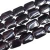 Black Stone Beads Rectangular 18x25mm Sold per 16-inch strand