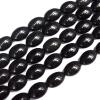 Black Stone Beads Oval 15x20mm Sold per 16-inch strand