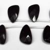 Black Stone Beads Faceted Flat Teardrop 15x25mm Sold by pc