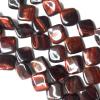  Gemstone Beads Strands, Tiger Eye Diagonal-Square 12mm, Sold per 16-inch strand