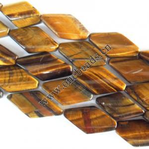  Gemstone Beads Strands, Tiger Eye Diamond 17x34mm, Sold per 16-inch strand