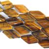  Gemstone Beads Strands, Tiger Eye Diamond 17x34mm, Sold per 16-inch strand